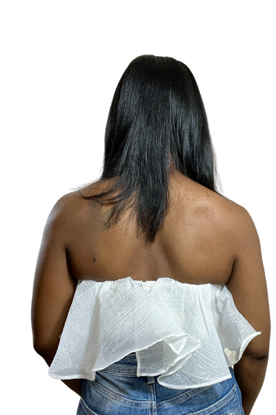Ivory Flowy Crop Top